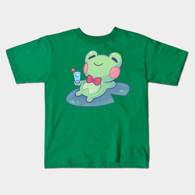 Frog Butler Chill Kids T-Shirt by Lollitree